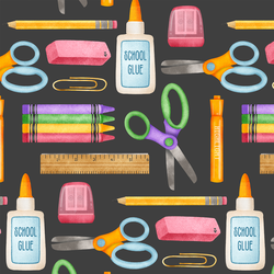 Large Back 2 School Supplies in Jet