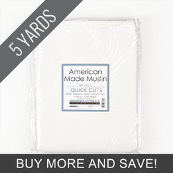 American Made Muslin in PFD Bleach White - 5 Yard Quick Cut