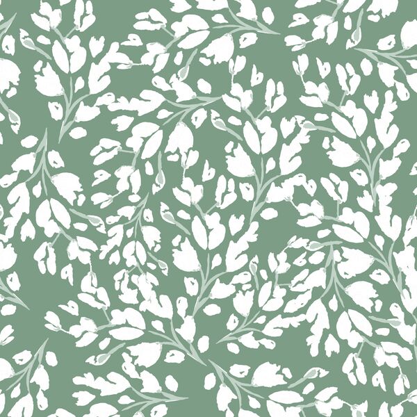 Large Frost Floral in Spearmint Green