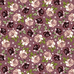 Starry Roses in Vintage Plum