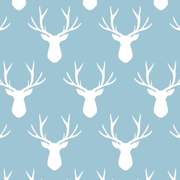 Stag Silhouette in Bluebell