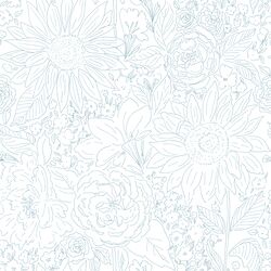 Paperie in Blue Breeze on White