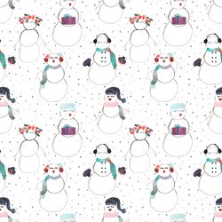 Small Snow Women in White