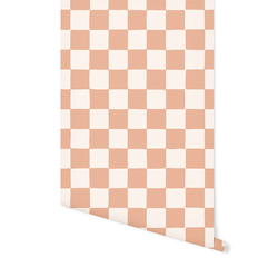 Wobbly Gingham in Rosy Pink