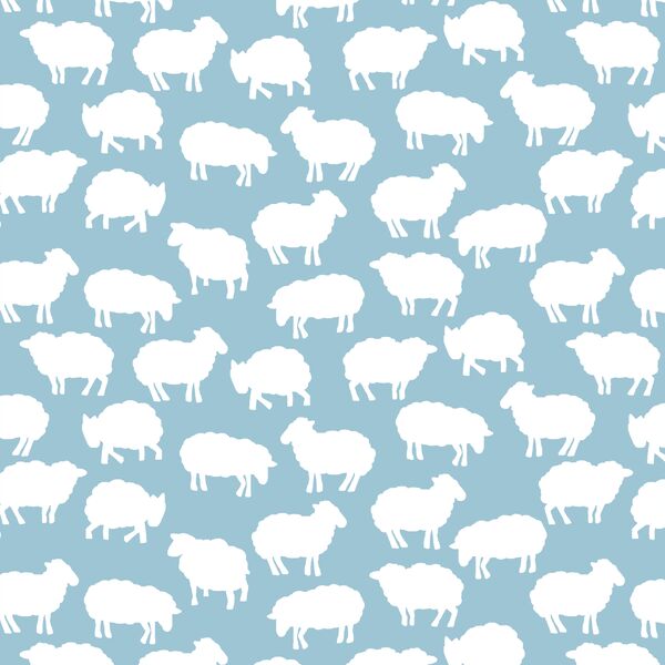 Sheep Silhouette in Bluebell