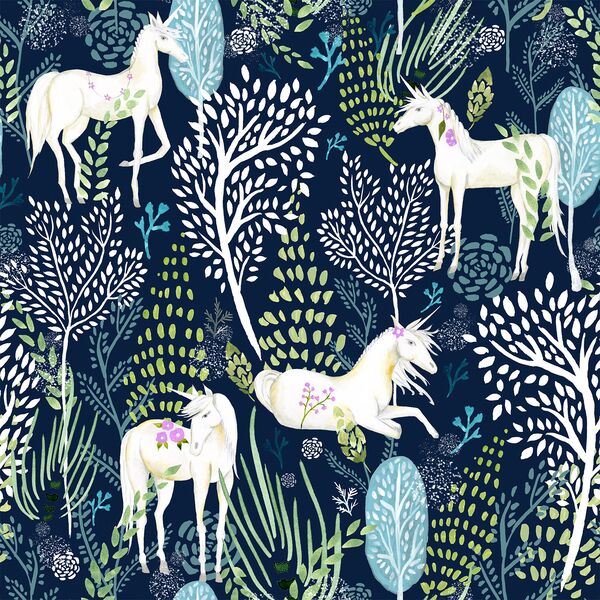 Fantastical Forest in Navy