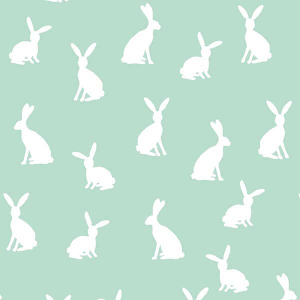Cottontail Silhouette in Mint