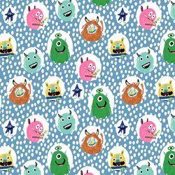 Little Monsters Dot in Blue