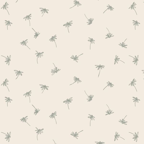 Ditsy Daisy in Sage Green on Egret