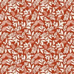 Winter Foliage in Ivory on Cardinal