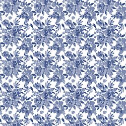 Small Royal Garden in Indigo Blue