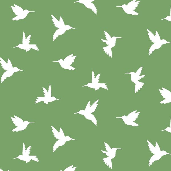 Hummingbird Silhouette in Pistachio