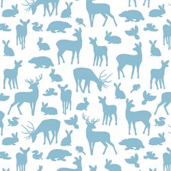 Forest Friends in Breeze on White