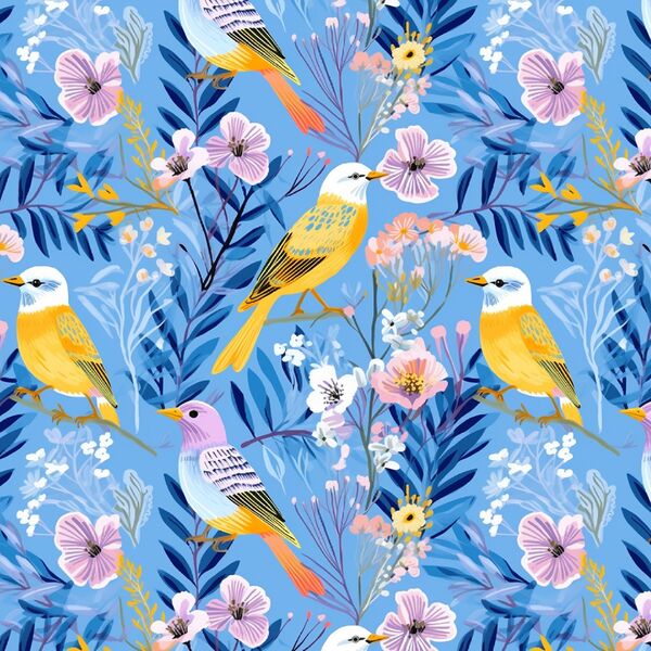Flock in Clear Blue