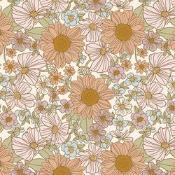 Blooming Sunflower Garden in Vintage