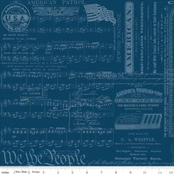 Patriotic Text in Blue