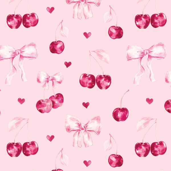 Ribbon Cherries in Rose Pink
