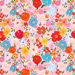 Bright Sunny Garden in Pink