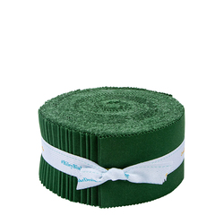 Confetti Cotton 2.5" Strip Roll in Christmas Green