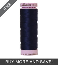 Dark Indigo (9105-0016) - Silk Finish Cotton 50wt - 164 Yards (5 Pack)