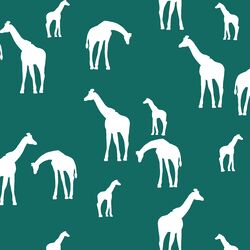 Giraffe Silhouette in Emerald