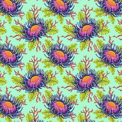 Friends and Anemones in Seafoam