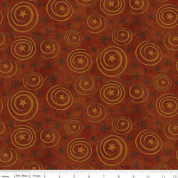 Stars And Swirls in Rusty Oak