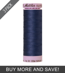 True Navy (9105-1365) - Silk Finish Cotton 50wt - 164 Yards (3 Pack)