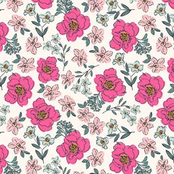 Cupid Floral in Hot Pink