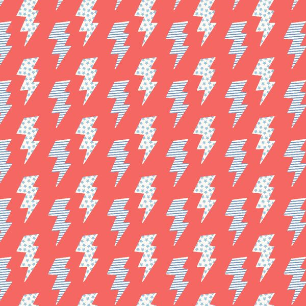 Lightning Bolts in Cherry Red