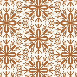 Snowflakes in Gingerbread on Ivory