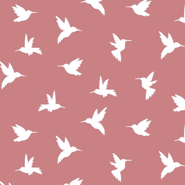 Hummingbird Silhouette in Berry