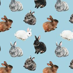 Spring Bunnies in Robin's Egg