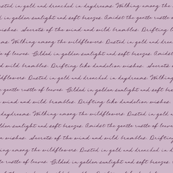 Vintage Script in Lilac