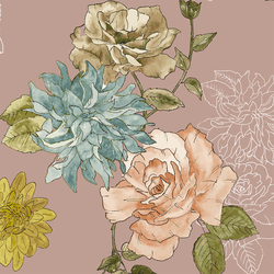 Large Dahlia Rose in Mauve Blush