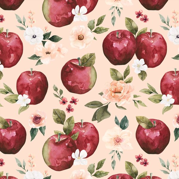 Apple Floral in Light Pink
