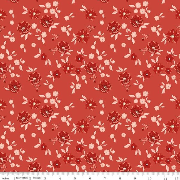 Floral in Coral