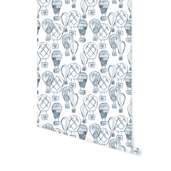 Hot Air Balloons in Indigo