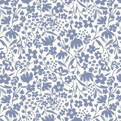 Spring Silhouette in Twilight Blue on Cream