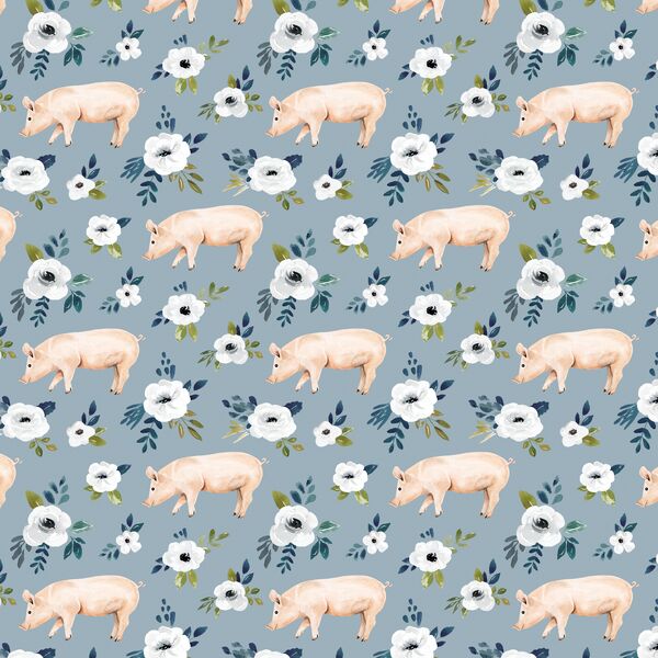 Little Garden Pigs in Slate Blue