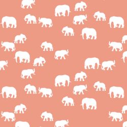 Elephant Silhouette in Grapefruit