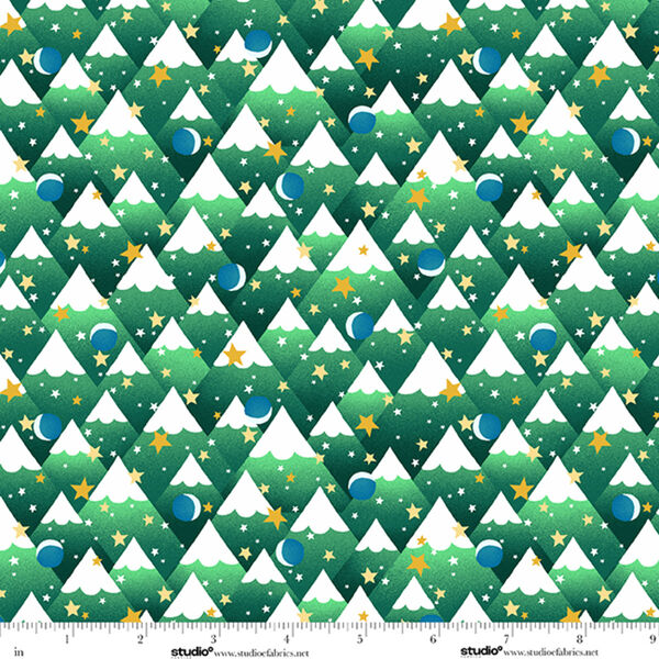Mini Mountains in Alpine Green
