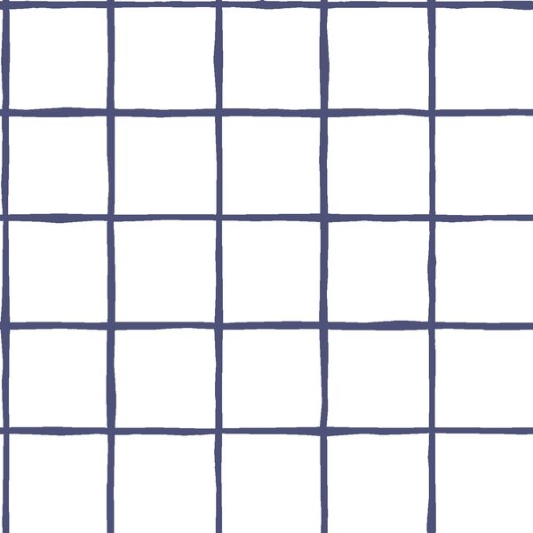 Windowpane in Indigo on White