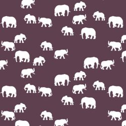 Elephant Silhouette in Raisin