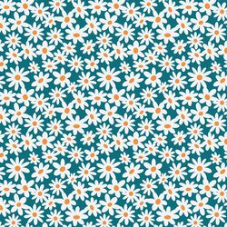 Groovy Daisies in Totally Teal