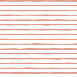 Artisan Stripe in Grapefruit on White