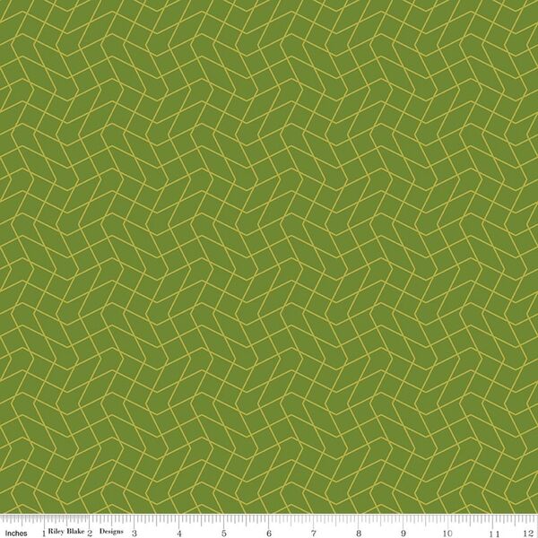 Wavy Grid in Lime