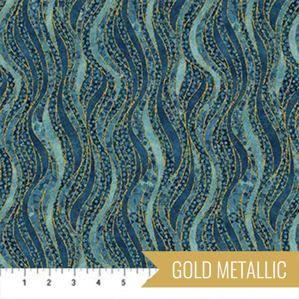 Vertical Wave in Dark Blue Shimmer