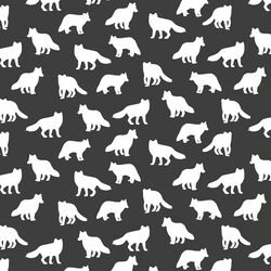 Little Fox Silhouette in Onyx