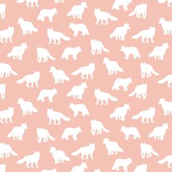 Little Fox Silhouette in Petal